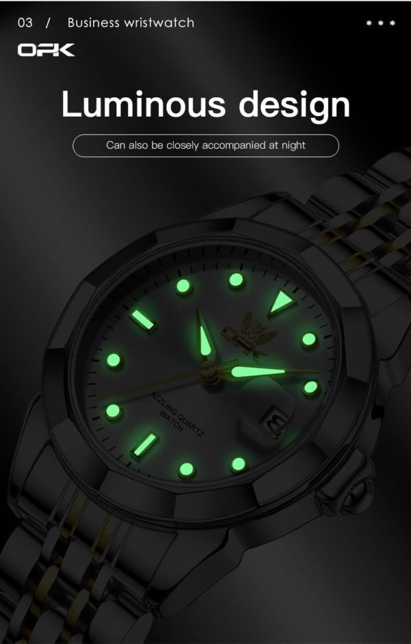 Watch Bracelet Dress Easy to Read Stainless Steel - Image 5