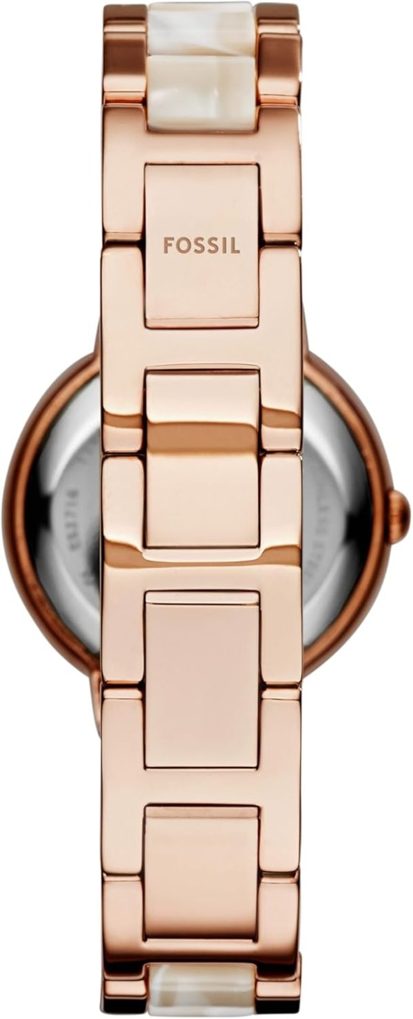 Watch with Crystal Accents and Adjustable Stainless Steel Bracelet Band - Image 2
