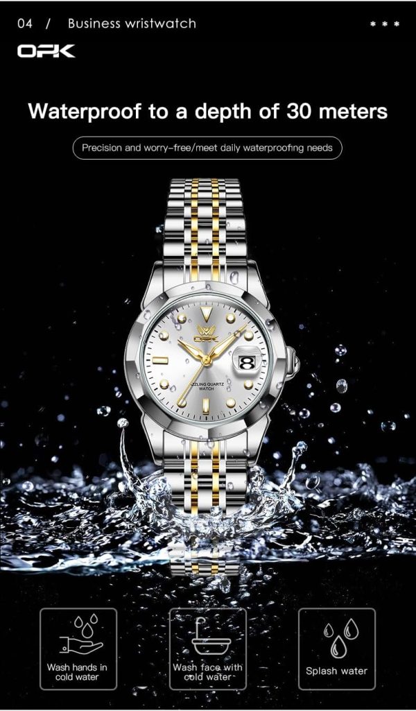 Watch Bracelet Dress Easy to Read Stainless Steel - Image 4