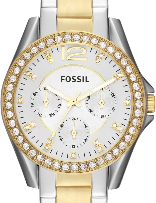 Watch with Crystal and Stainless Steel Bracelet Band - Image 4