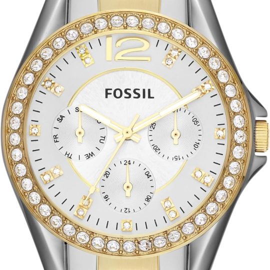 Watch with Crystal and Stainless Steel Bracelet Band
